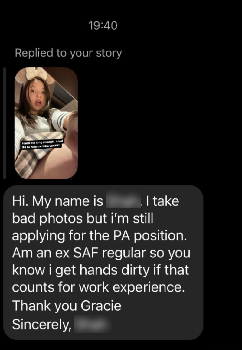 Onlyfans Creator Hiring Pa For 5800 Receives Applications From Ex Saf Regulars Retirees And 6024